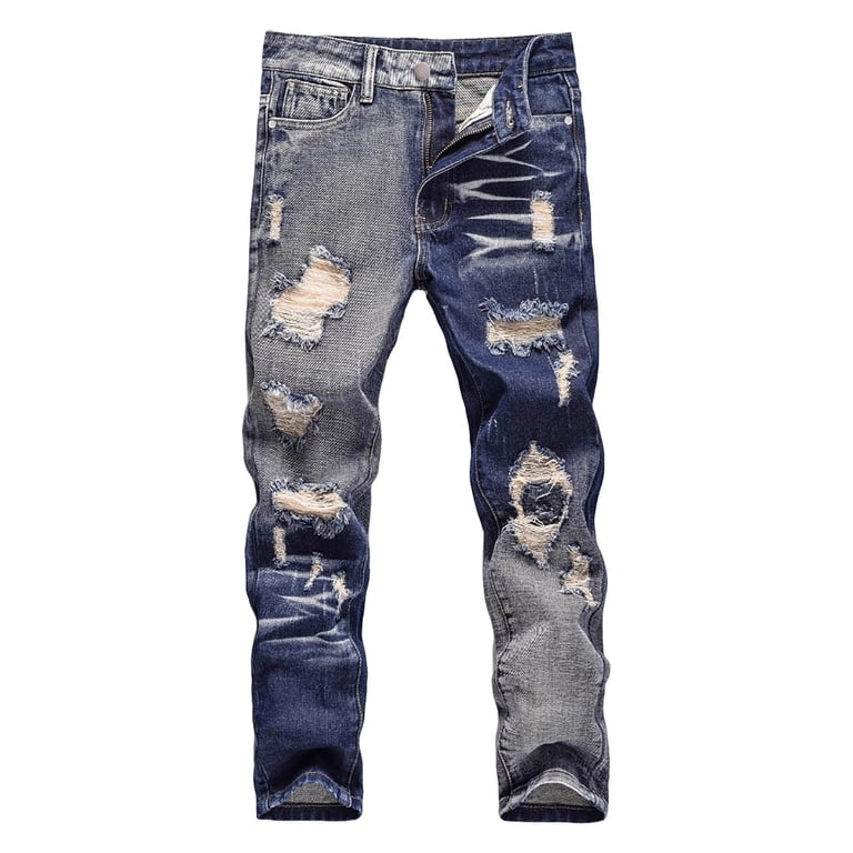 Bambini Ragazzi Skinny Jeans Strappati Elasticizzato Pantaloni Jeggings New Età