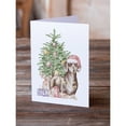 thumbnail image 2 of Carolines Treasures CK8207GCA7P Dachshund Chocolate Tan Christmas Presents and Tree Greeting Cards and Envelopes Pack of, 2 of 3