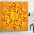 thumbnail image 1 of Ambesonne Mandala Shower Curtain, Circular Repeating, 69"Wx75"L, Orange Yellow, 1 of 3