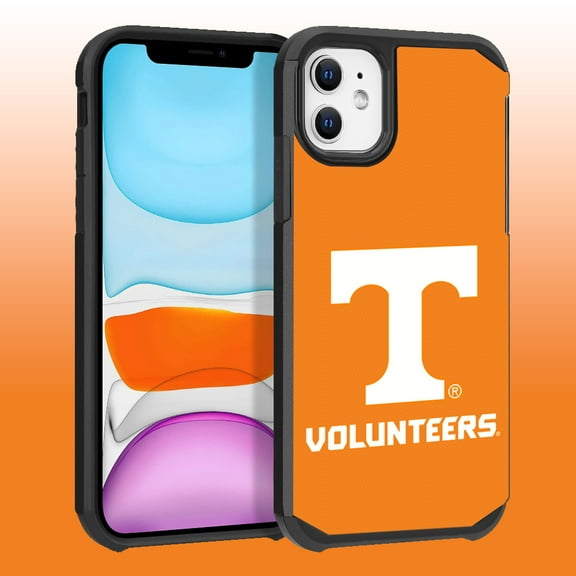 Apple iPhone 11 / XR - Licensed NCAA University of Tennessee, Knoxville Volunteers Logo on Yellow Textured Dual Layer Case