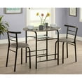 thumbnail image 2 of TMS 3-Piece Indoor Metal Bistro Dining Set, Includes Round Table and Chairs, Black/Gray, 2 of 6