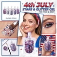 thumbnail image 4 of Face Body Shimmer Glitter Gel, 4Th of July Party, Fourth of July Party Decorations, Star Decorations, 20Ml Patriotic Star Sequin Flash Gel, Works for Holiday Makeup, Diy Craft, 4 of 4