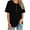 Fall Clohtes Black, variant on Womens Henley Shirt, Short Sleeve Shirts for Women Summer Casual Loose Fit Solid Color Button Up T-Shirts Tops