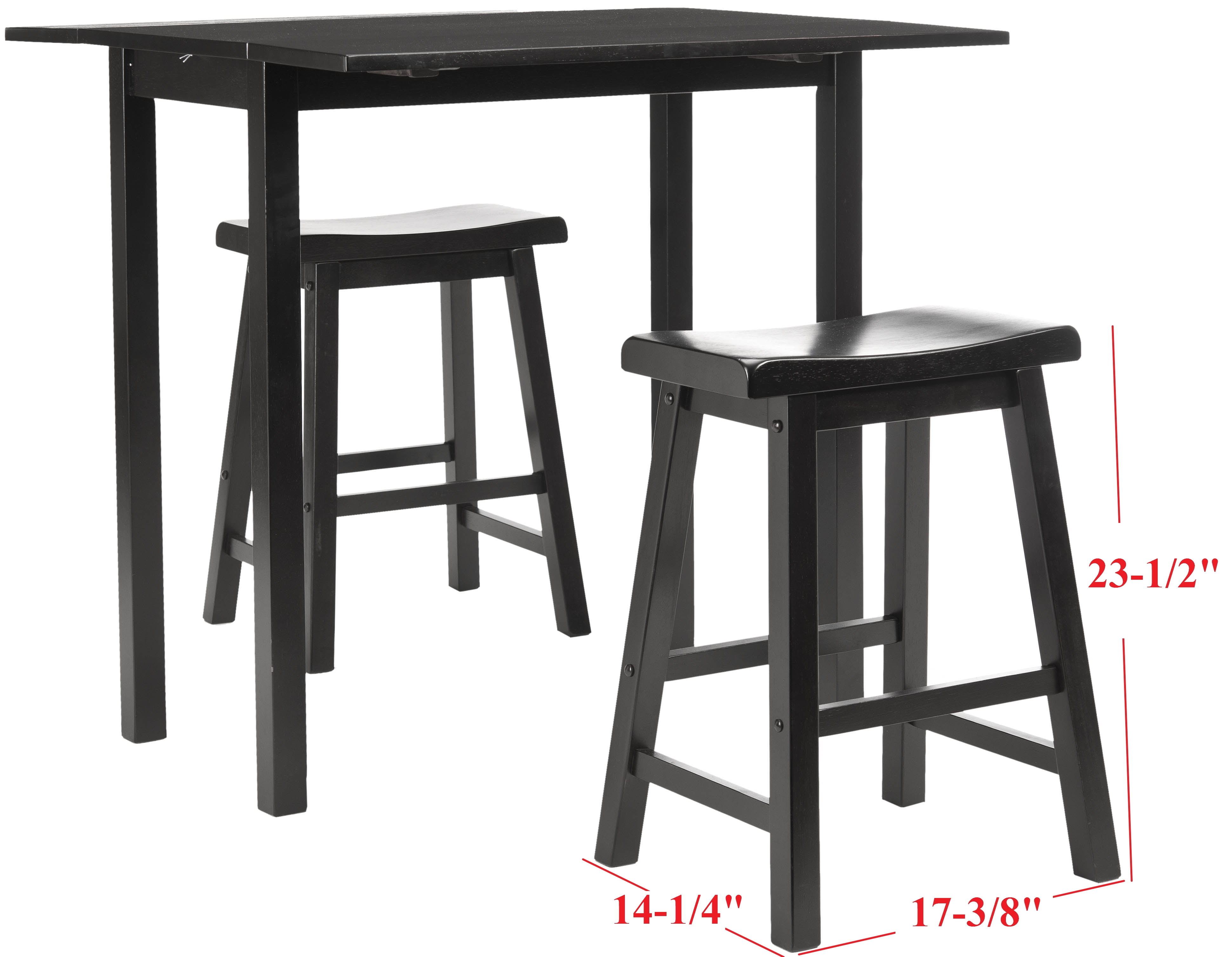 SAFAVIEH Graham Solid 3 Piece Set Pub Table, Espresso