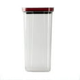 thumbnail image 2 of Clear Storage Box with Sealed Lid Large Plastic Leak-proof Food Bins Storage Tank Refrigerator Food Grains Organizer - Red, 2 of 2
