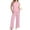 Pink, variant on mihongmao Business Casual Outfits For Women Vacation Outfits For Women Women Solid Two Piece Sets for Women Summer Vacation Travel Outfits Round Neck Lounge Matching Sets White XL