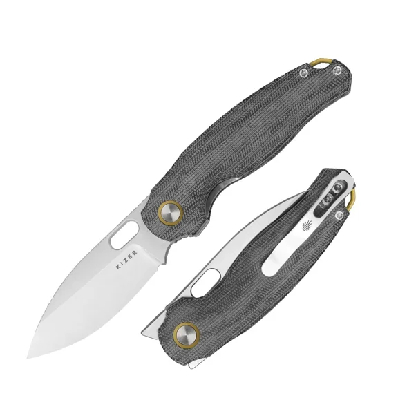 Kizer Seagull EDC Folding Pocket Knife 14C28N Blade Micarta Handle V3770A1