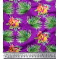 thumbnail image 1 of Soimoi Purple Cotton Cambric Fabric Leaves & Floral Fabric Prints By Yard 42 Inch Wide, 1 of 3