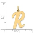 thumbnail image 4 of 14k Yellow Gold Large Script Letter R Initial Charm, 4 of 6