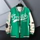 thumbnail image 4 of Abrigo de béisbol informal de Hip Hop para hombre, cazadora de uniforme de béisbol Unisex ajustada, tendencia juvenil, ropa universitaria de otoño, 4 of 5