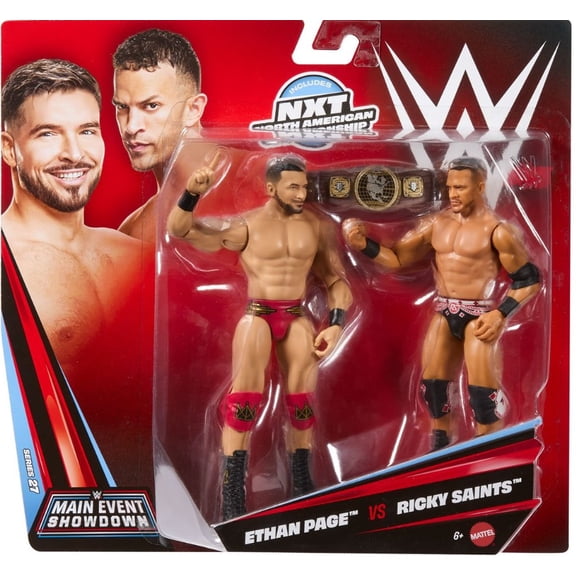 WWE Main Event Showdown Ethan Page vs Ricky Saints Action Figures Set, Series #27, 6-inch