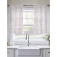 thumbnail image 4 of Purple Botanical Sheer Curtains 45 Inch Length 2 Panels Set, Farmhouse Spring Summer Branch Voile Window Treatment Rod Pocket Small Kitchen Curtains Drapes for Bedroom 52"x45"x2, 4 of 7