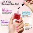 thumbnail image 2 of Corrector de uñas iluminador Nailshion, capa base de relleno de crestas rosadas transparentes, 4 en, 2 of 8