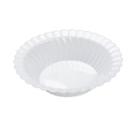 12 Oz White Plastic Bowl - CPC B12ELWP 12 oz Elegant Disposable Hard Plastic Soup Bowls, White - Case of 218 - 12 Case of 18