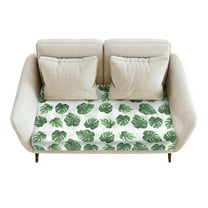 Renewold Monstera Palm Leaf Green Stretch Couch Cushion Cover Anti-Slip Sofa Seat Cover Spandex Loveseat Cushion Furniture Protector Individual Sofa Cushion Cover, M