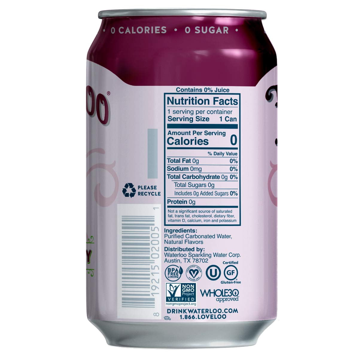 (2 Pack)Waterloo Sparkling Water, 12/12 fz.