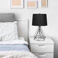 thumbnail image 2 of All the Rages LHT-5024-BK Lalia Home Geometric Matte Wired Table Lamp with Fabric Shade, Black, 2 of 5