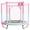 Pink/Blue, variant on 60" Trampoline for Kids, 5 FT Indoor & Outdoor Toddler Baby Trampoline with Basketball Hoop, Safety Enclosure, Birthday Gifts for Kids, Gifts for Boy and Girl, Age 3-8