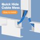 thumbnail image 4 of Kit Cord Hider YesBes Cable Raceway de 32 m, soporte de pared para TV, blanco, 4 of 6