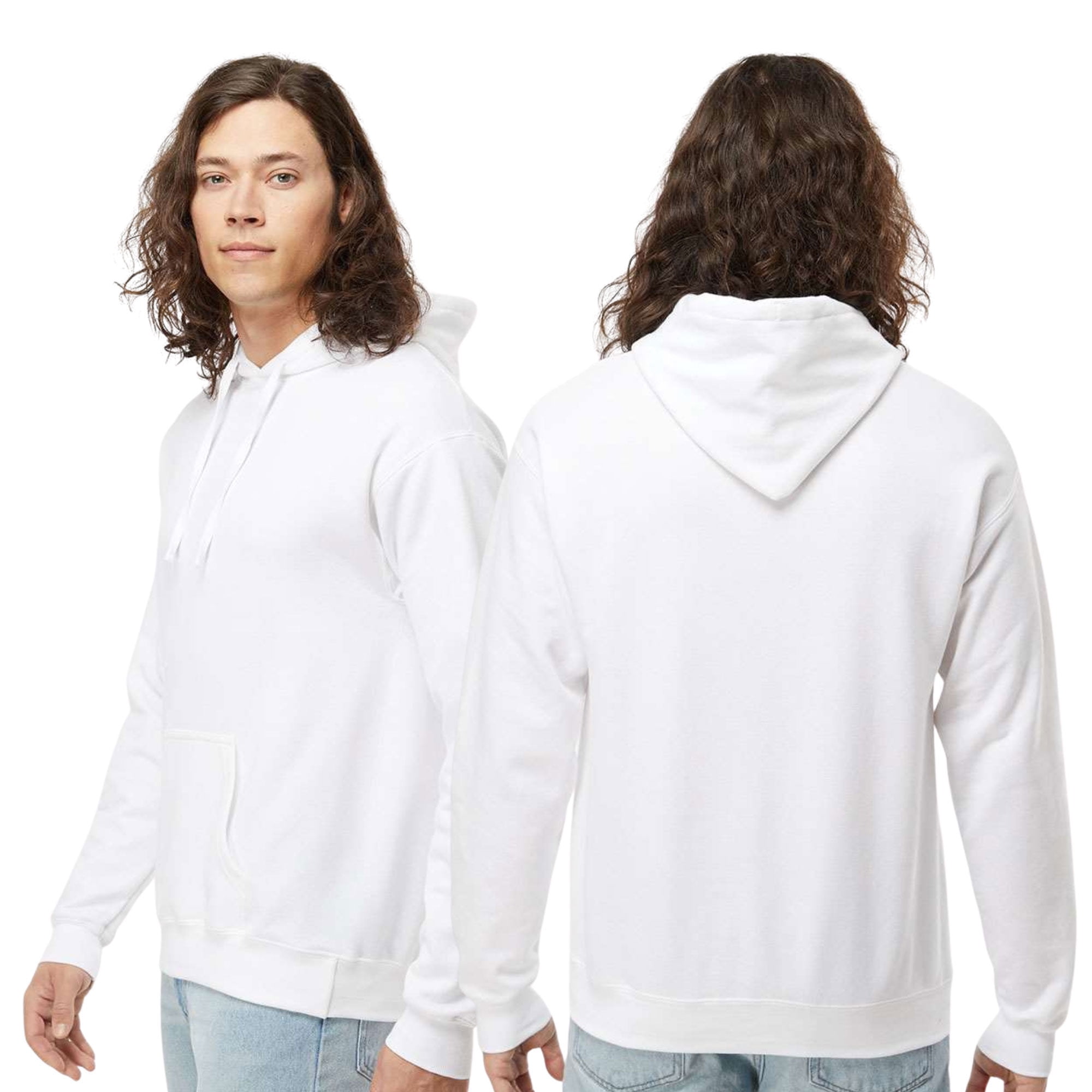 Hanes Men's Perfect Sweats Hooded Sweatshirt 80/20 Ring-Spun Cotton/Polyester Pullover Cozy Soft Winter Hoodie (Light-Steel, M)