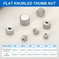 thumbnail image 4 of M4 Knurled Thumb Nuts, 10pcs 304 Stainless Steel Flat Head Blind Hole Round Knob Fasteners Screw Cap for 3D Printer Parts, D8mm x H6mm, 4 of 6