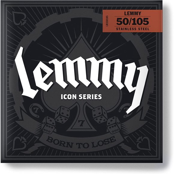 LKS50105 Lemmy Kilmister Signature Coated Steel B Guitar 4-String Set.050-.105 Gauge