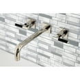 thumbnail image 2 of Kingston Brass KS6026CKL Kaiser Two-Handle Wall Mount Roman Tub Faucet, Polished Nickel, 2 of 7