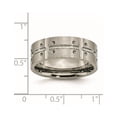 thumbnail image 6 of Titanium Brushed and Polished 8mm Grooved Band, 6 of 7