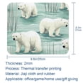thumbnail image 5 of Polar Bear Square Printed Desk Mat Gaming Mouse Pad Non-Slip Rubber Bottom 8.3x9.8 Inch - Suitable for Office and Gaming, 5 of 6