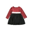 thumbnail image 3 of Qiylii Girls Princess Dress, Polka Dots Printed Long Sleeve Splicing Dresses, 3 of 8