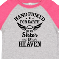 thumbnail image 4 of Inktastic Handpicked for Earth by My Sister in Heaven with Angel Wings Boys or Girls Toddler T-Shirt, 4 of 5