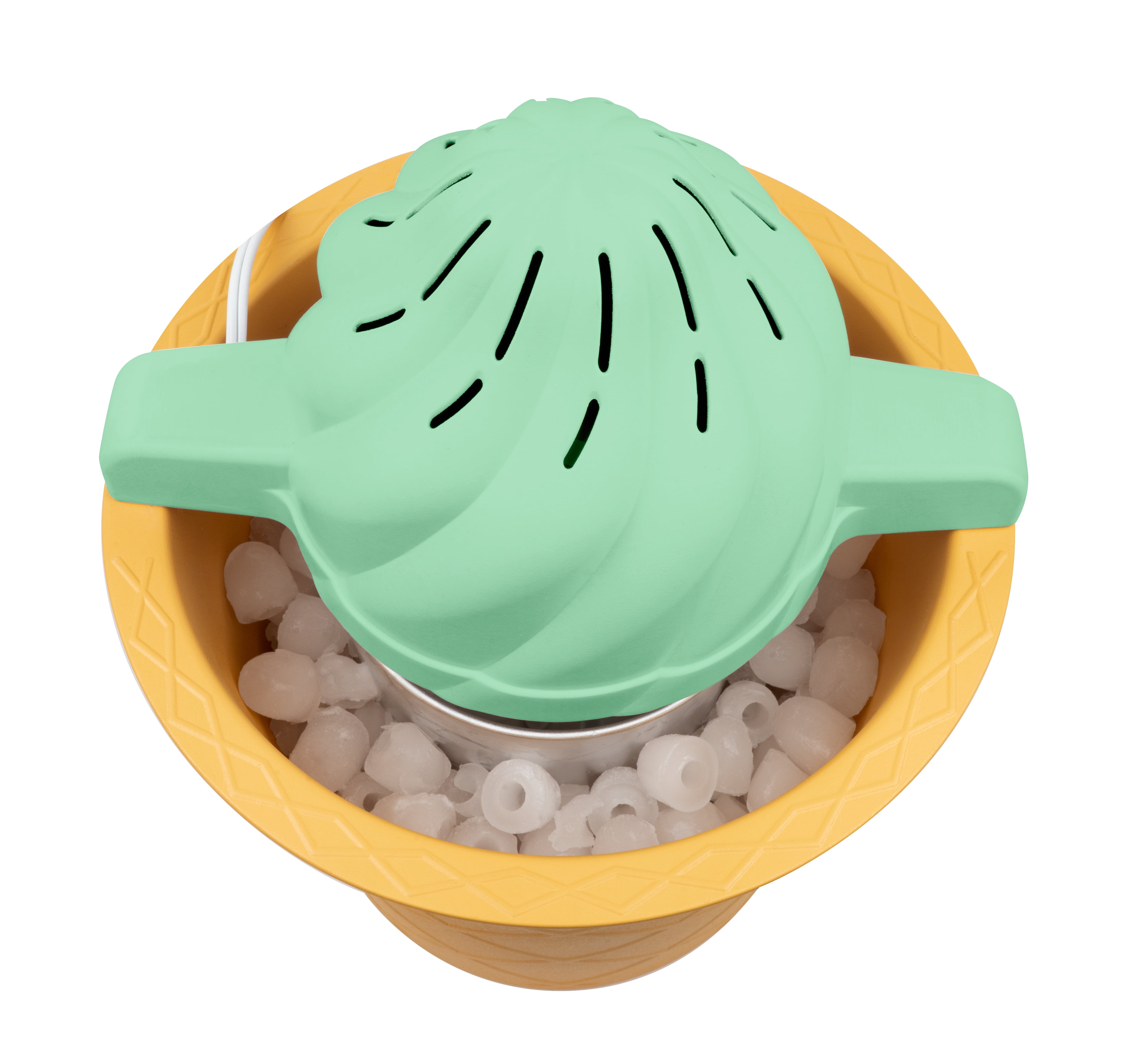 Nostalgia 4-Quart Swirl Cone Ice Cream Maker, Mint Green