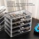 thumbnail image 3 of Acrylic Jewelry Organizer Four Layers Transparent Acrylic Dustproof Makeup Jewelry Organizer for Dressing Table Desk, 3 of 4