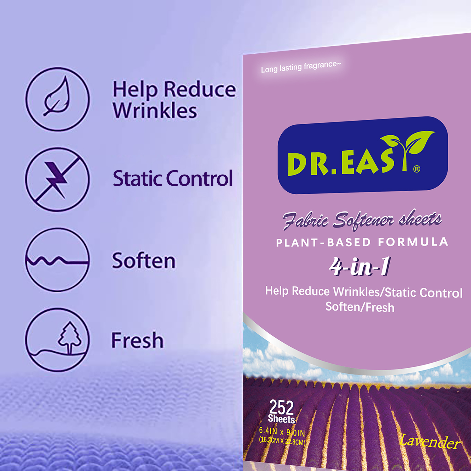 Dr.Easy Plant-Based Dryer Sheets, 252 Count photo 4