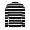 thumbnail image 5 of cocolona Long Sleeve Shirts for Women Dressy Casual Blouses Loose V Neck T-shirts Fashion Striped Print Pullover Tunic Tops, 5 of 6