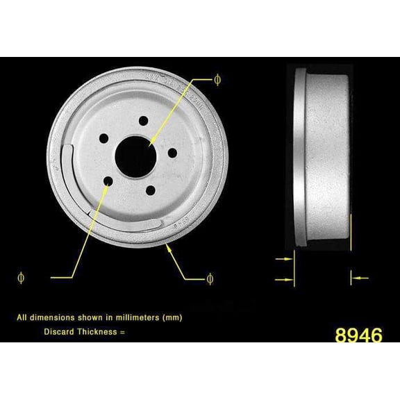 BENDIX PDR0452 Bendix Brake Drum Fits select: 1988-1989,1991-1997 FORD RANGER