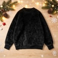 thumbnail image 4 of Babcutegg Mens Fuzzy Fleece Sweater Crew Neck Knit Long Sleeve Fall Winter Warm Casual Sweaters Size XL, 4 of 5