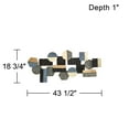 thumbnail image 5 of Dahlia Studios Art Deco Shapes 43 1/2" Wide Abstract Metal Wall Art, 5 of 5