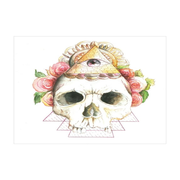 Ambesonne Skull Jigsaw Puzzle, Eye Sign, Heirloom-Quality Fun Activity for Family Durable Cardboard, 1000 pcs, Multicolor