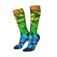thumbnail image 2 of Fotbe Rainbow Butterflies print Women's Men's Novelty Crew Socks Cotton Socks Knee High Socks for Walking,Running,Nurses,Pregnancy, 2 of 8