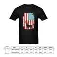 thumbnail image 5 of Men's Casual Round Neck T-shirt American Flag Shirt Loose Short Sleeve Top Pullover, 5 of 5