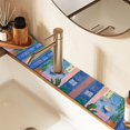 thumbnail image 2 of Yayeee Faucet Mat for Kitchen Sink 14.7" Diatomite Long Splash Guard Pad, Purple Window, 2 of 7