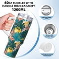 thumbnail image 3 of Fotbe Hawaiian Style Pattern 40oz Ice Bully With Handle And Straw Stainless Steel Vacuum Insulated Cup And 2 In 1 Straw Lid, 3 of 8
