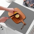 thumbnail image 4 of 2025 Silicone Dish Drying Mat for Kitchen Counter, Extra Large Dish Drying Pad, Built in Drain Kitchen Drying Mat, Heat & Water Resistant Silicone Dish Drying Mats, 4 of 7