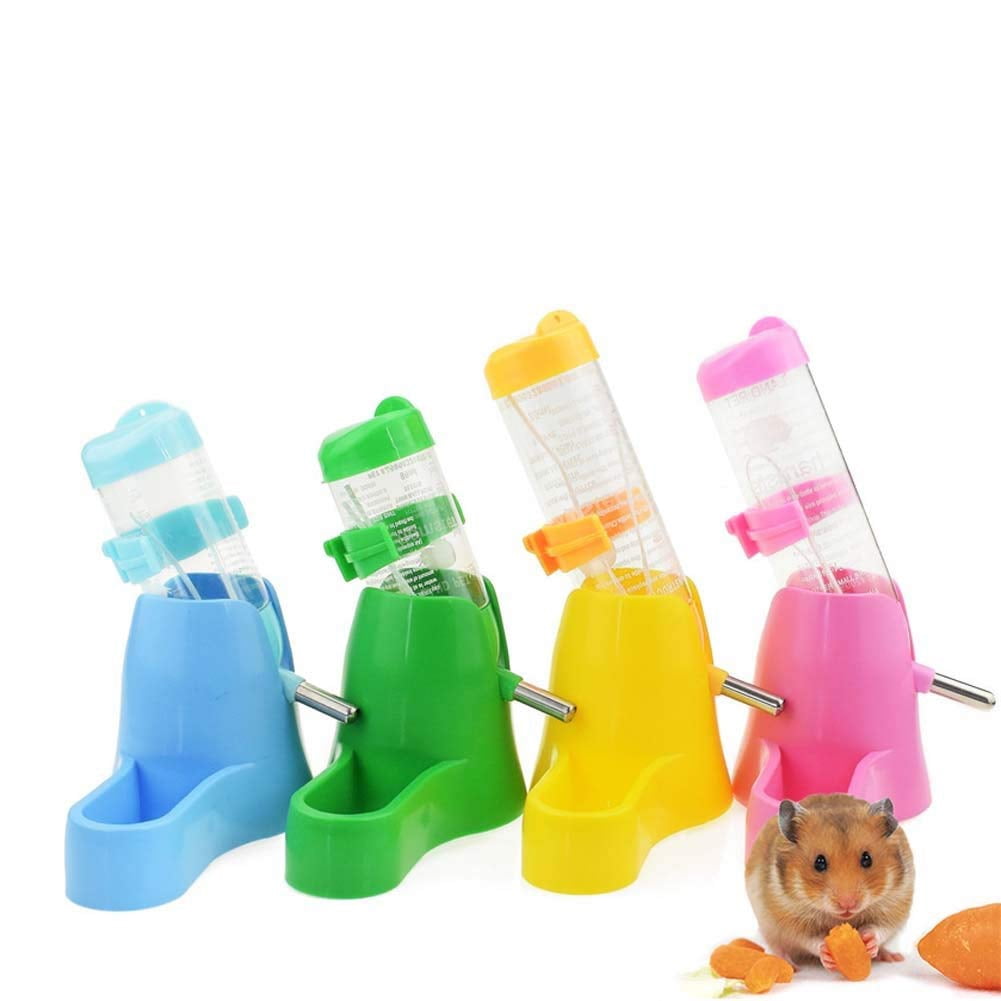 125ml Hamster Drinking Bottle with Food Container & Base Hut Water Bottle for Small Animals Rats
