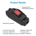 thumbnail image 6 of APPLAYERR Power Cord Switch for Outdoor Equipment Lights 14AWG 16AWG Cord 12V-220V PA66 Waterproof Dust-Resistant 2 Pack, 6 of 7