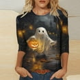 thumbnail image 2 of Dyegold Halloween T Shirt Ladies Womens Long Sleeve Workout Tops Fall Shirts For Women Fall Outfits Oversized ​Dressy Casual Tops ​Winter Tops For Women 2023 Trendy ​My Orders, 2 of 5