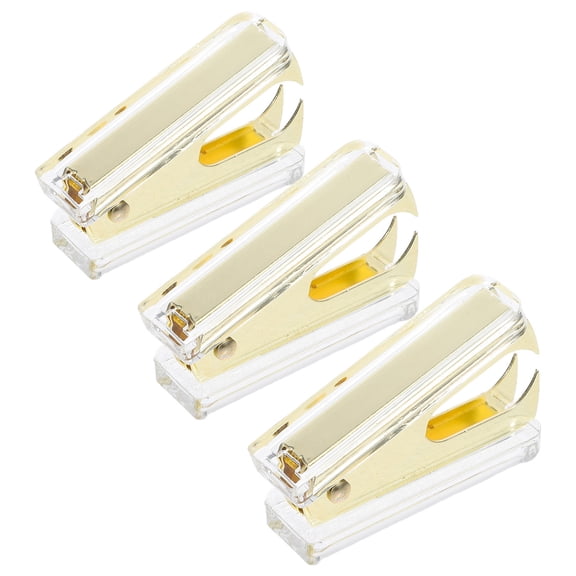 EXHUMKY 3-Pack Clear Staple Removers with Comfortable Grip, Portable Staple Puller for Office, School, and Home Desk Use