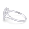 thumbnail image 4 of White Natural Diamond Accent Mom Heart Ring In 10k White Gold (0.01 Cttw), 4 of 7