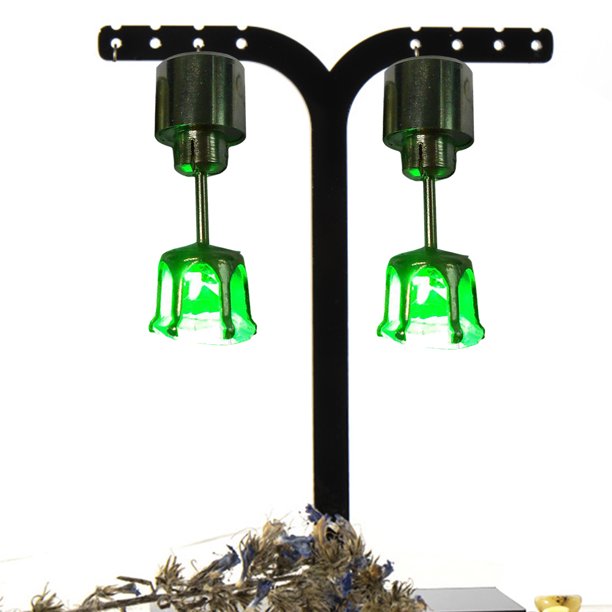 Pendientes Luminosos Likrtyny Flash LED Verde Creativos Personalizados